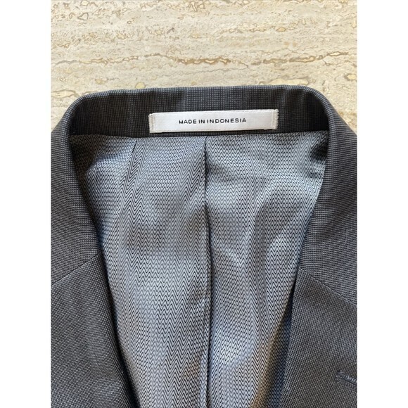 MURANO MENS GRAY 100%WOOL SINGLE Breast BLAZER SZ:36R Slim Fit - Picture 2 of 9